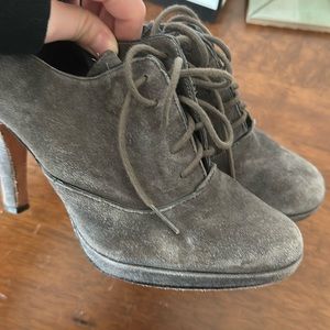 Joan and David grey suede booties size 5.5